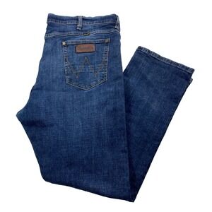 Wrangler 87MWMBZ Cowboy Men's Size 42X30 Slim‎ Fit Denim Blue Wash Classic Jeans
